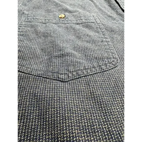 Vintage Eddie Bauer Men's Large Sonoma Heathers Button Down Shirt Gray Cotton - Picture 4 of 7